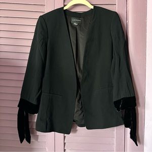 Club Monaco open Blazer with Velvet Cuff Ties